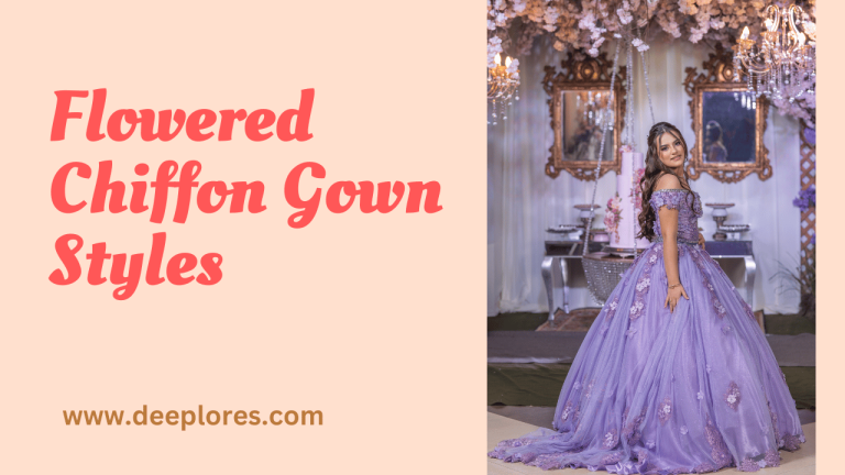 Flowered Chiffon Gown Styles